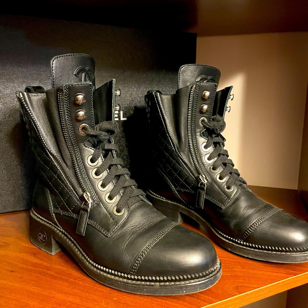 Chanel combat boots 2020 collection